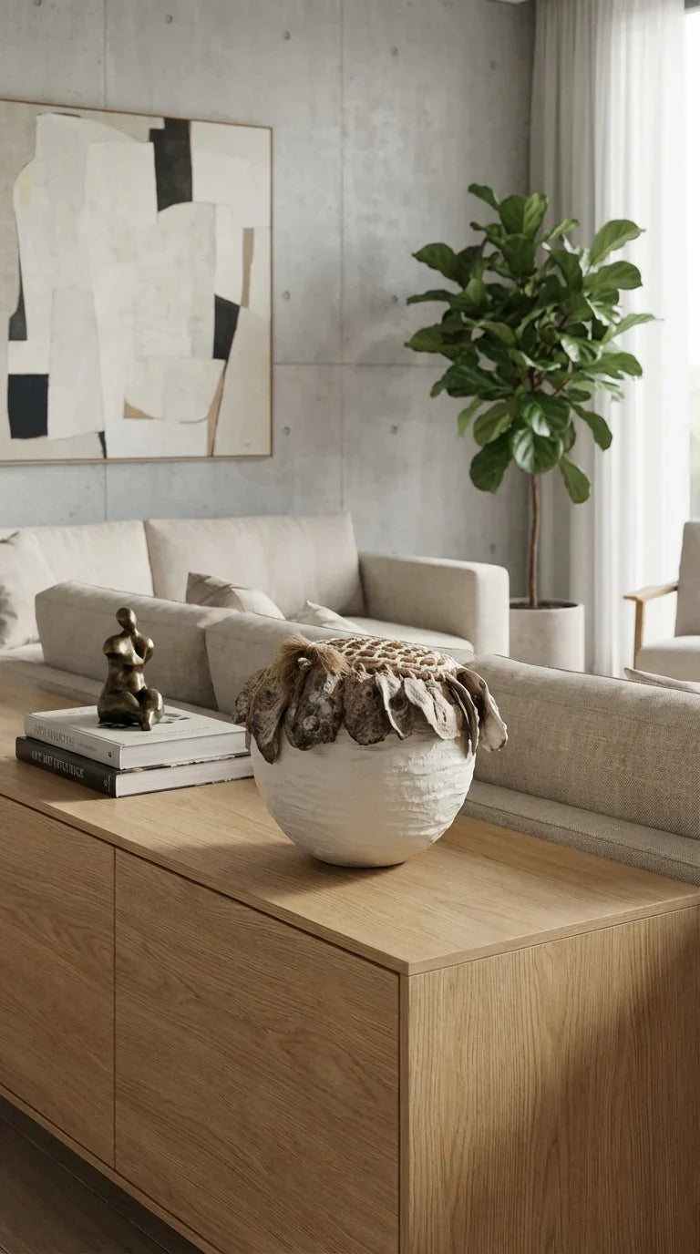 Vaso Cerâmica Conchas - MMassuci