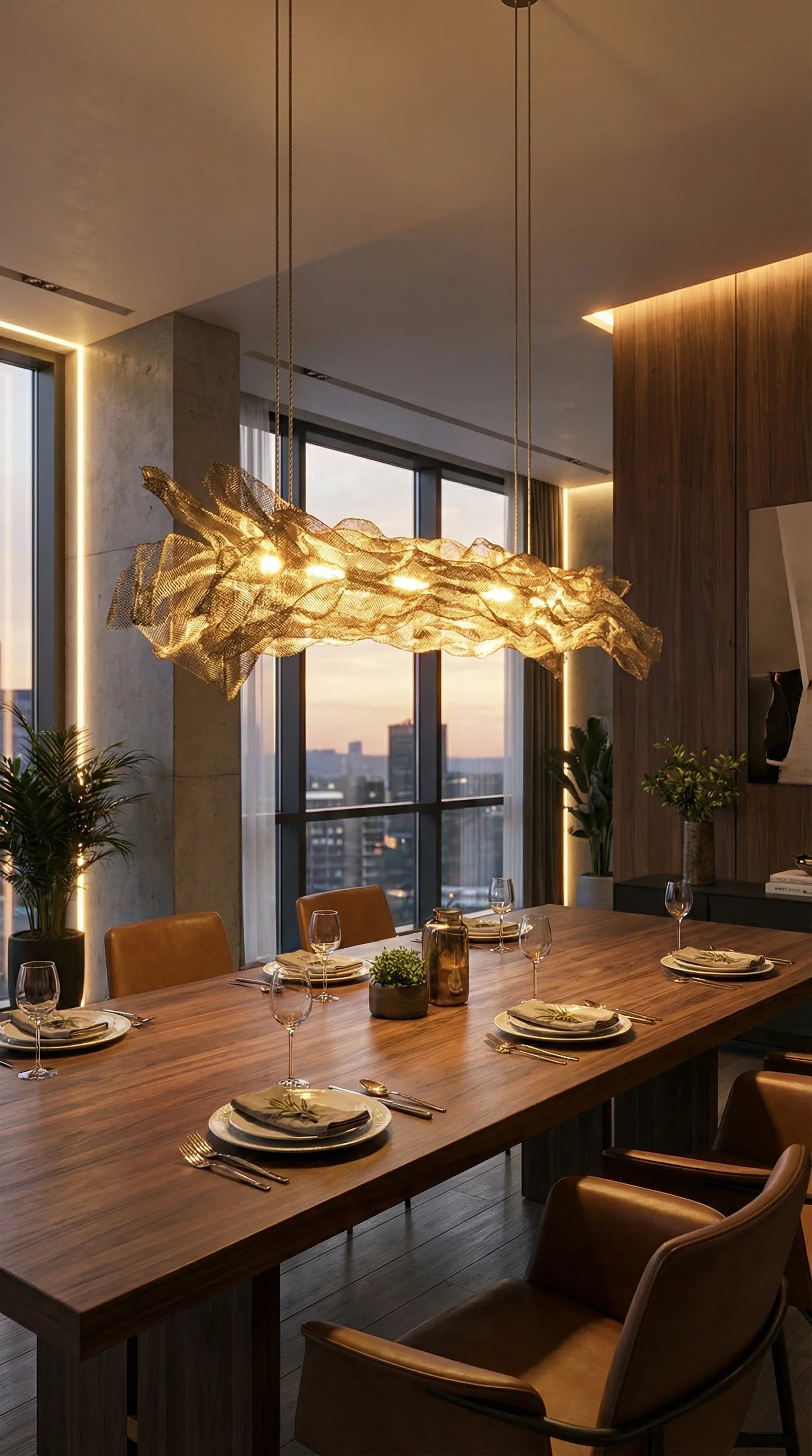 Luminária Pendente Flow Retangular Grande - MMassuci