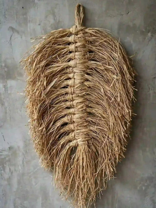 Adorno Parede Folha Palha
