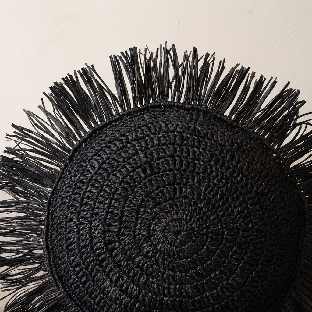 Almofada Sisal Preto com Franjas Móveis Ateliê MMassuci 