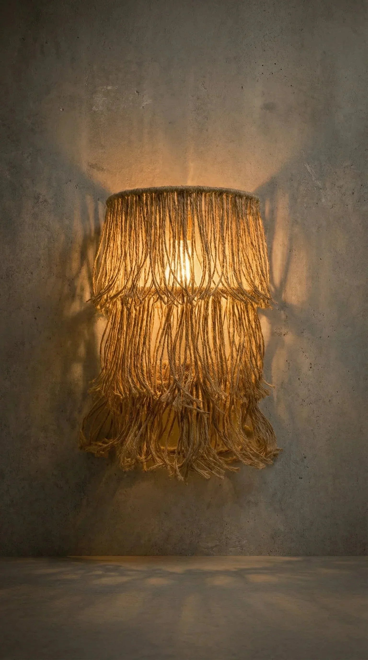 Arandela Fio de Juta Camadas Wave - Ateliê MMassuci