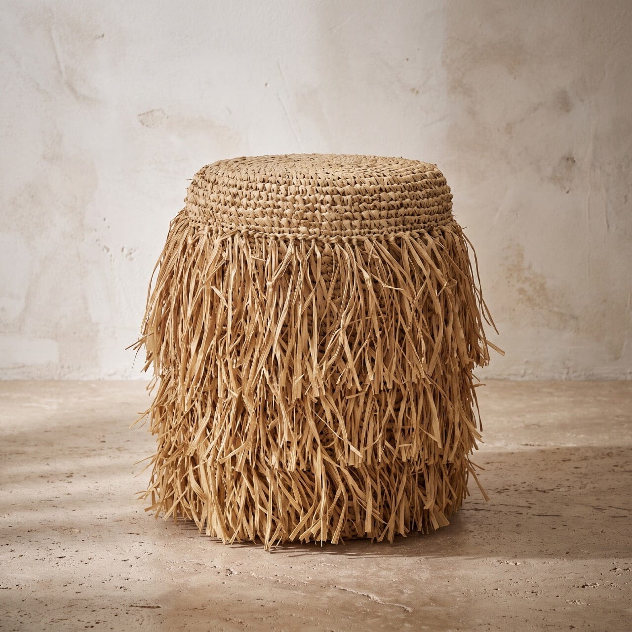 Banqueta Buriti Palheiro Móveis Ateliê MMassuci 40cm x 40cm 