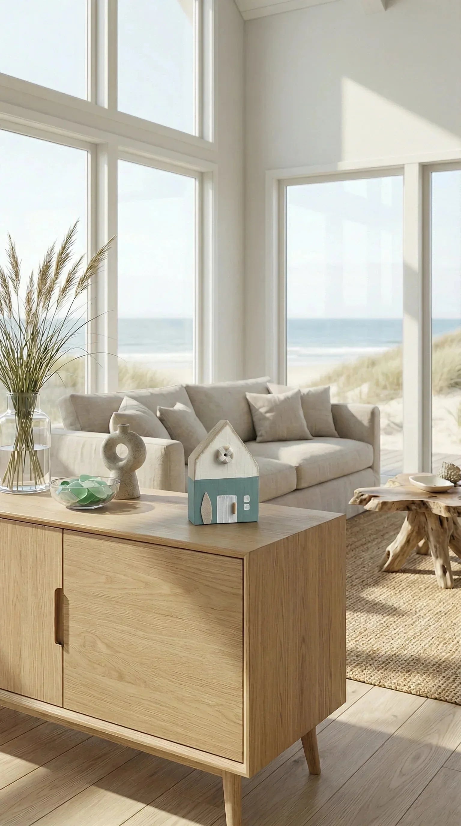 Casa Verde e Bege com Bóia - Ateliê MMassuci