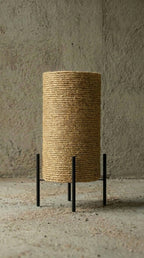 Luminária Chão Carretel Sisal Luminárias MMassuci Natural - Sisal 