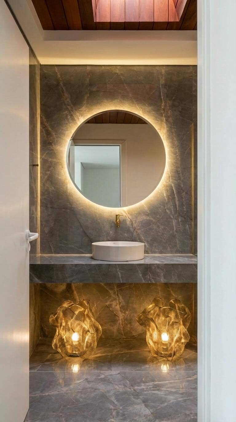 Luminária Chão Flow Lótus Luminárias MMassuci 