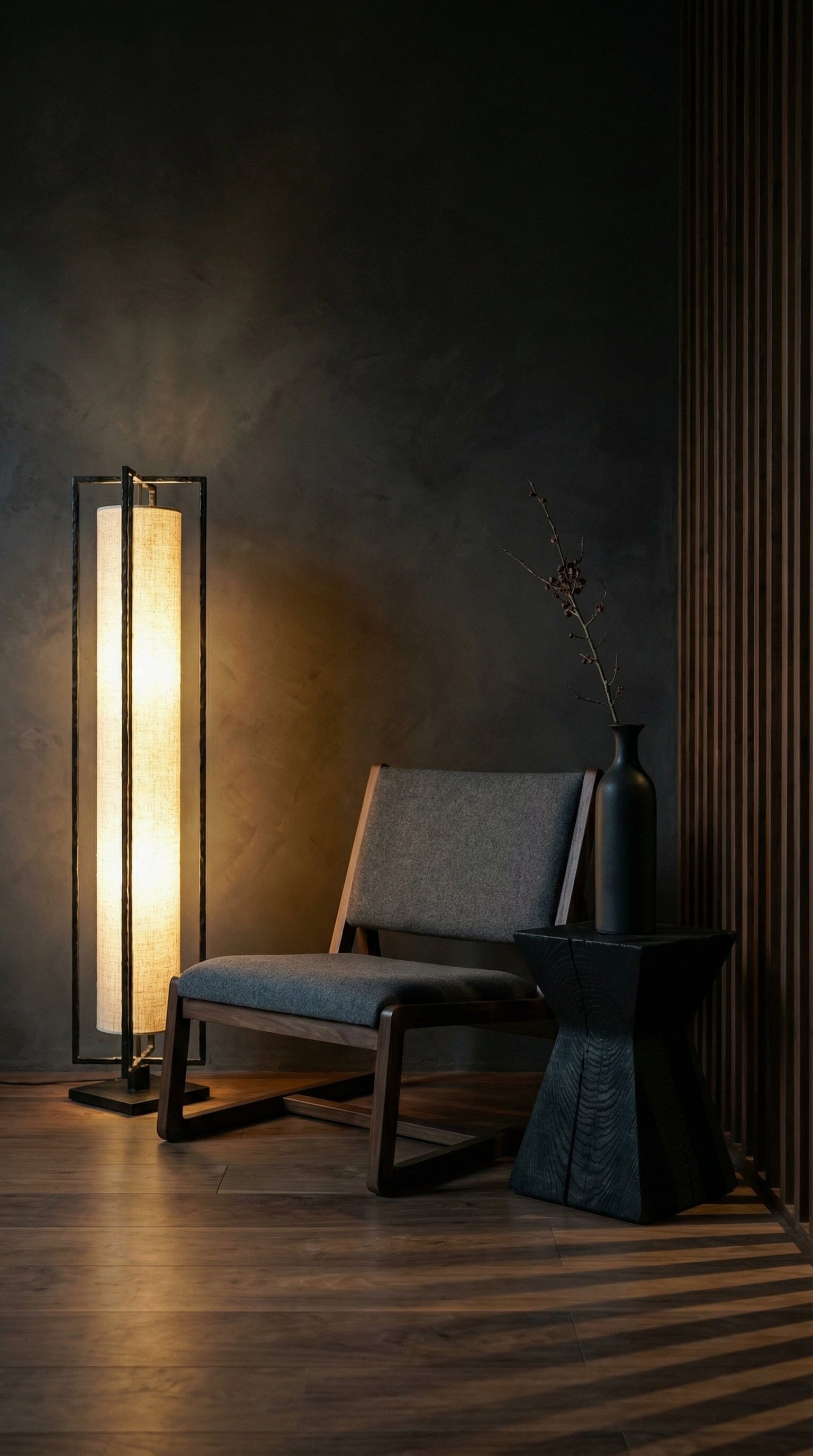 Luminária Chão Prisma Linho Luminárias MMassuci 