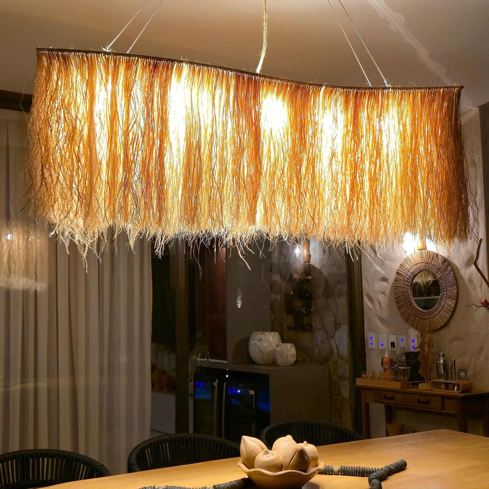 Luminária Pendente Buriti Orgânica Luminárias MMassuci 