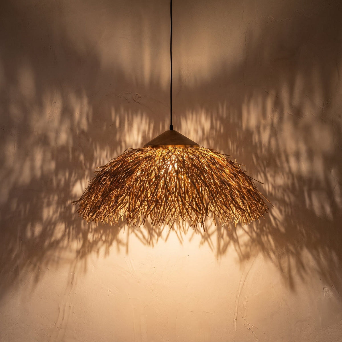 Luminária Pendente Buriti Palapa Luminárias Ateliê MMassuci 