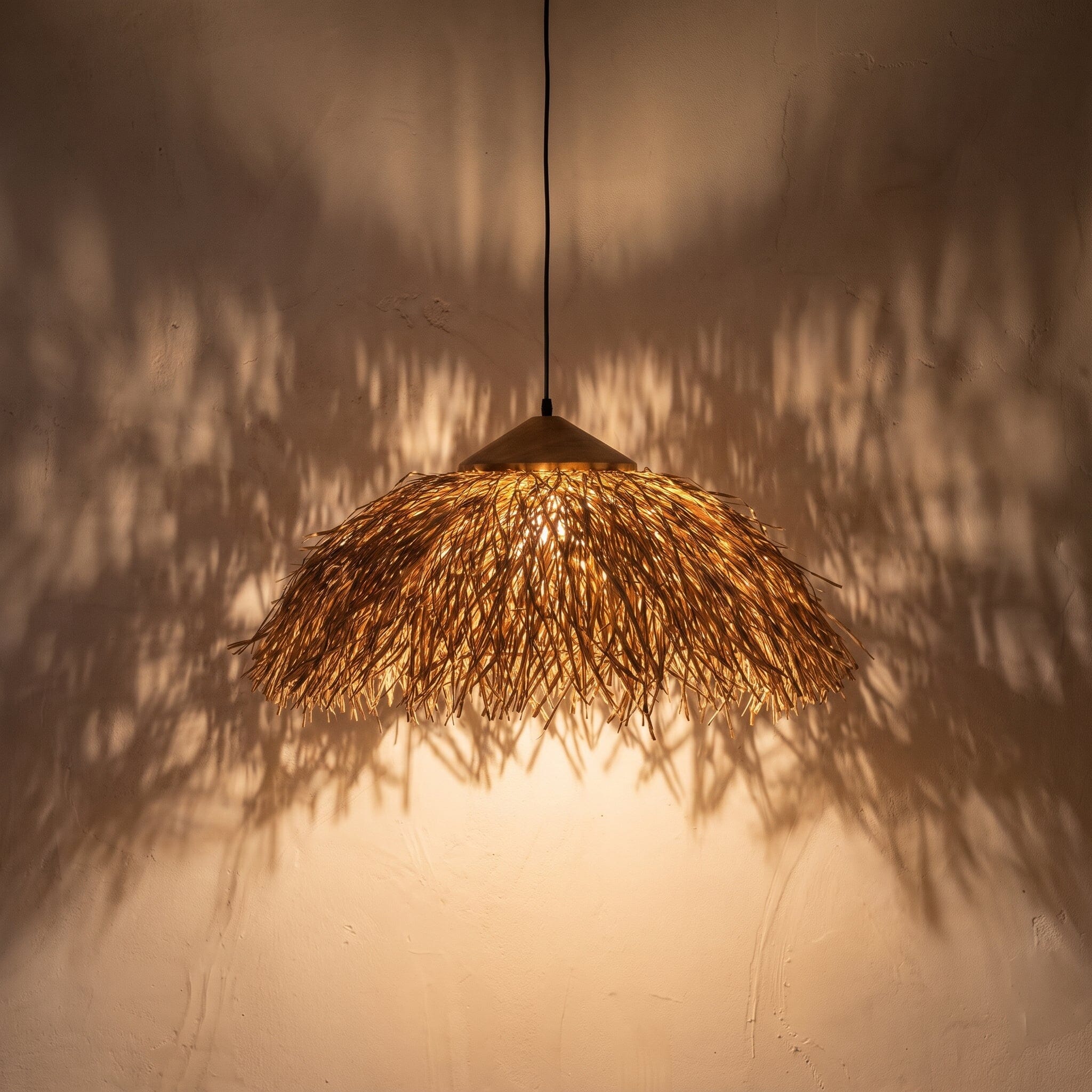 Luminária Pendente Buriti Palapa Luminárias Ateliê MMassuci 