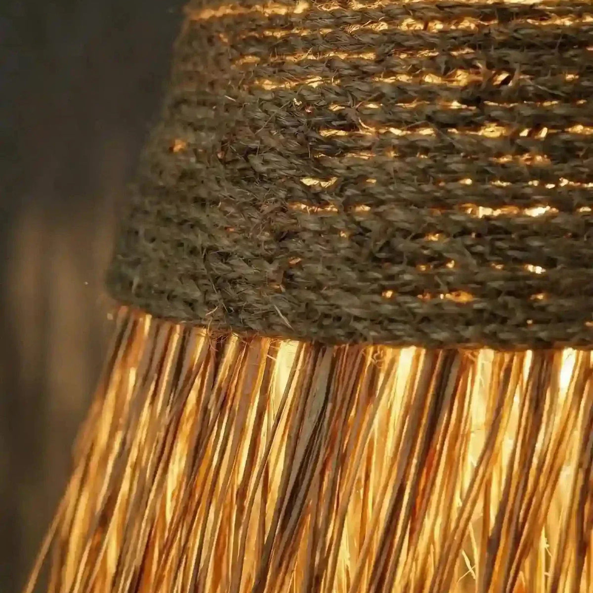Luminária Pendente Cerrado Juta e Palha - Ateliê MMassuci