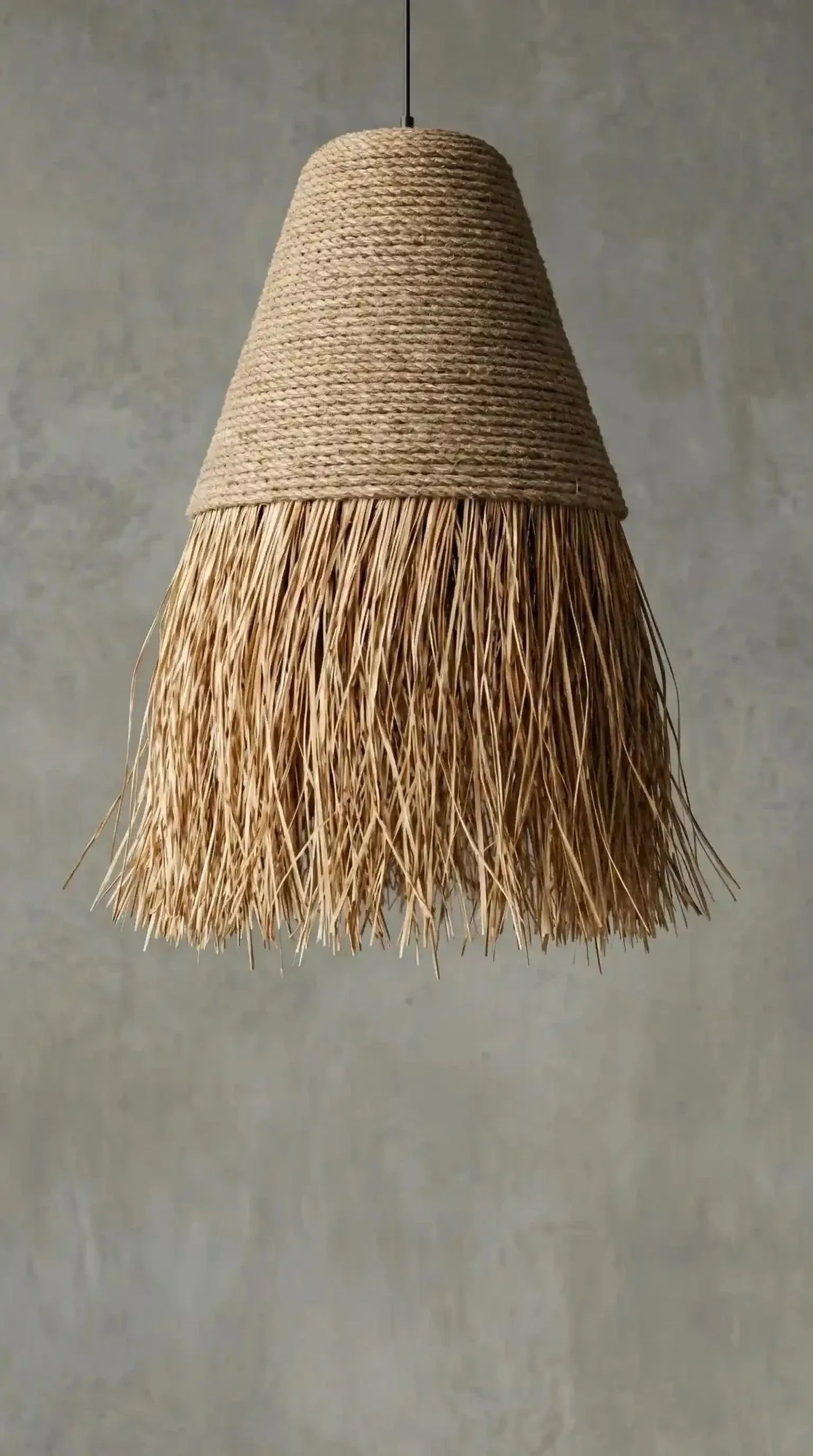 Luminária Pendente Cerrado Juta e Palha - Ateliê MMassuci