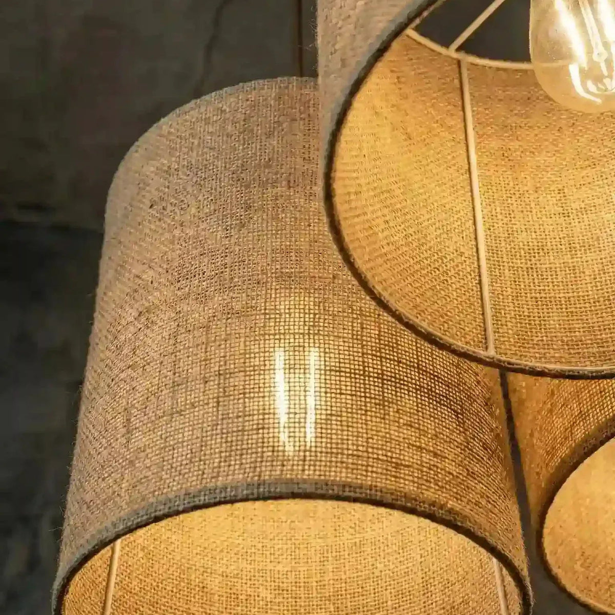 Luminária Pendente Colmeia Linho - Ateliê MMassuci