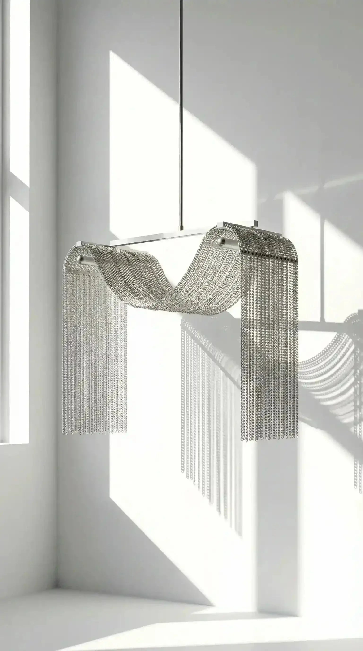 Luminária Pendente Drapê Correntes - Ateliê MMassuci