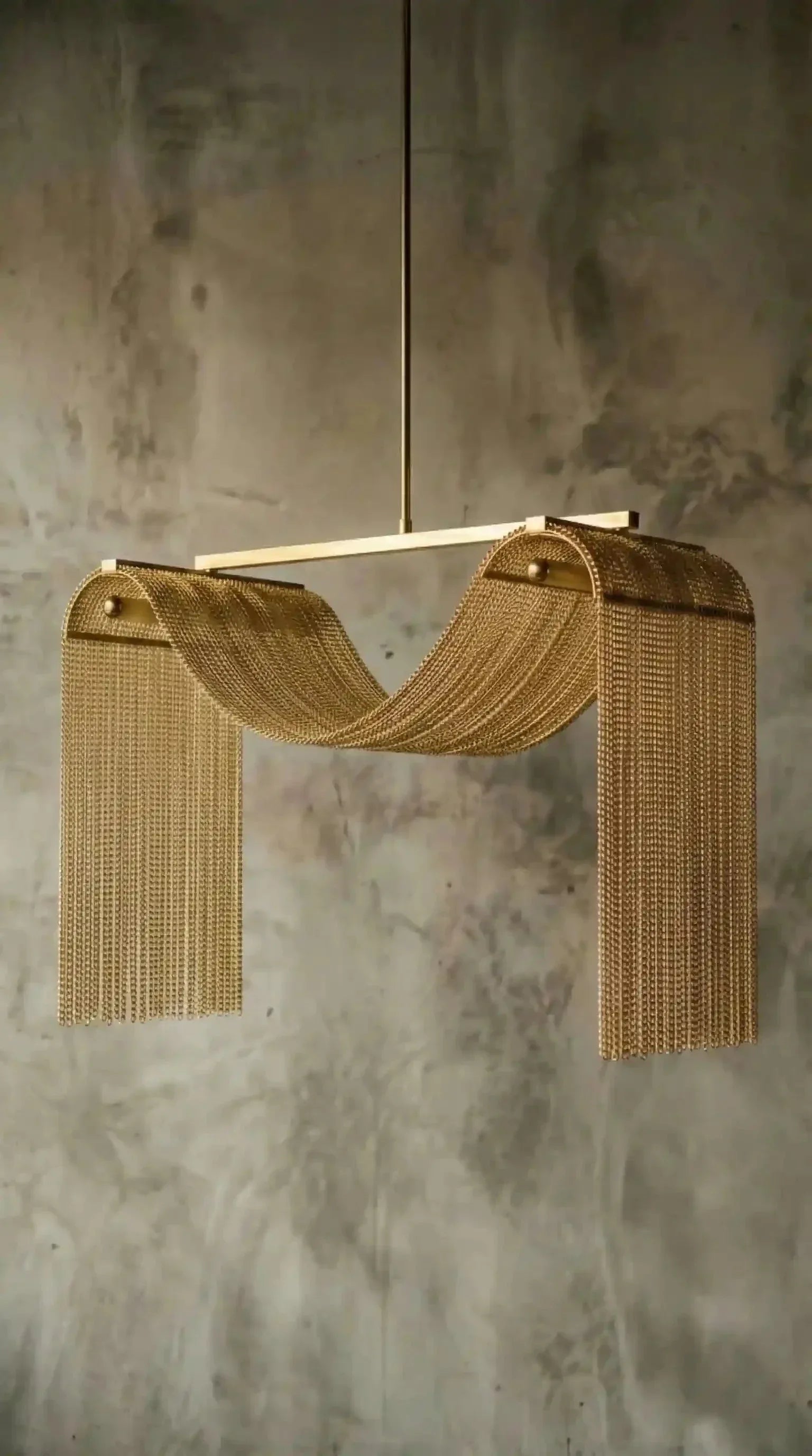 Luminária Pendente Drapê Correntes - Ateliê MMassuci