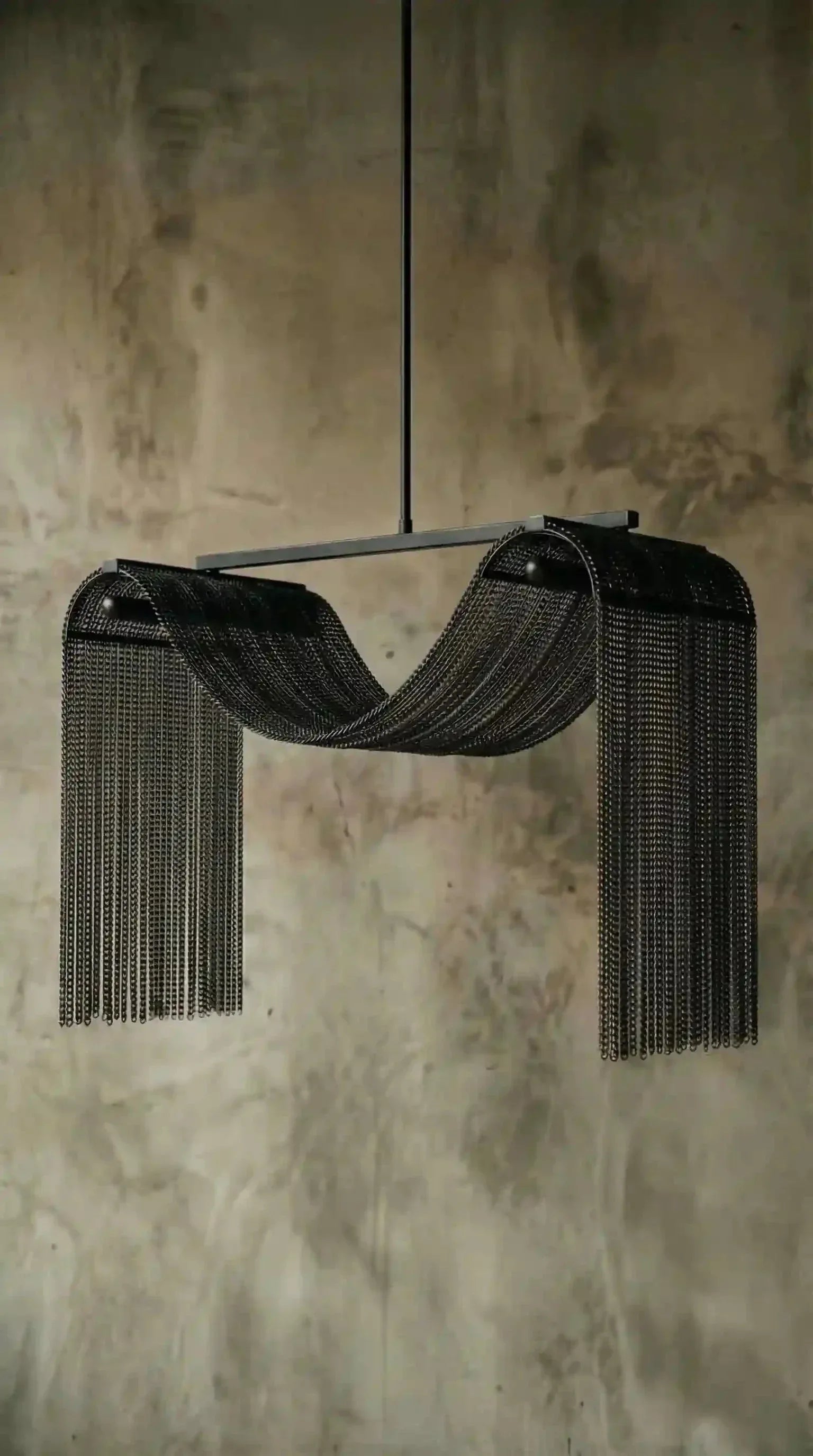 Luminária Pendente Drapê Correntes - Ateliê MMassuci