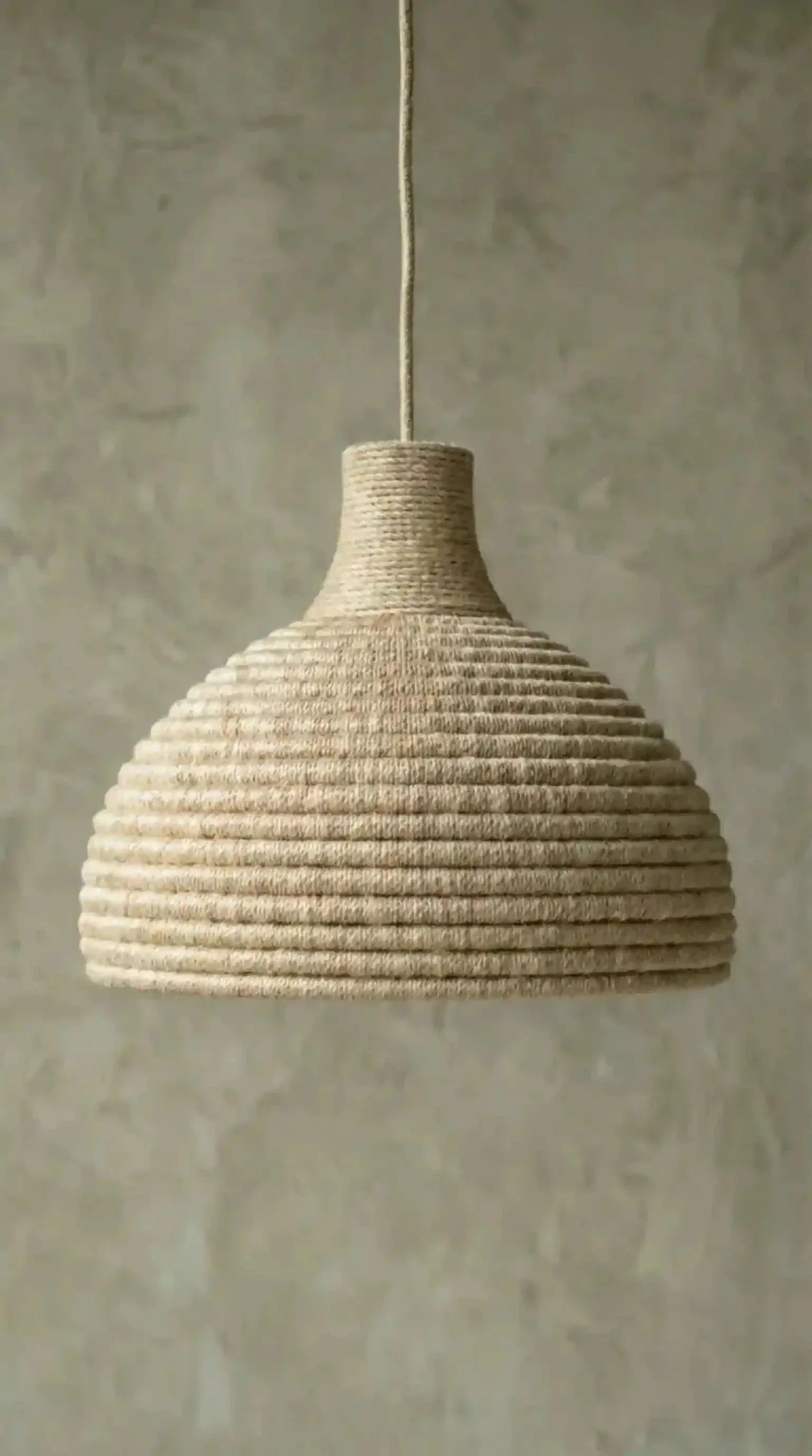 Luminária Pendente Fiber Emballage Algodão - Ateliê MMassuci