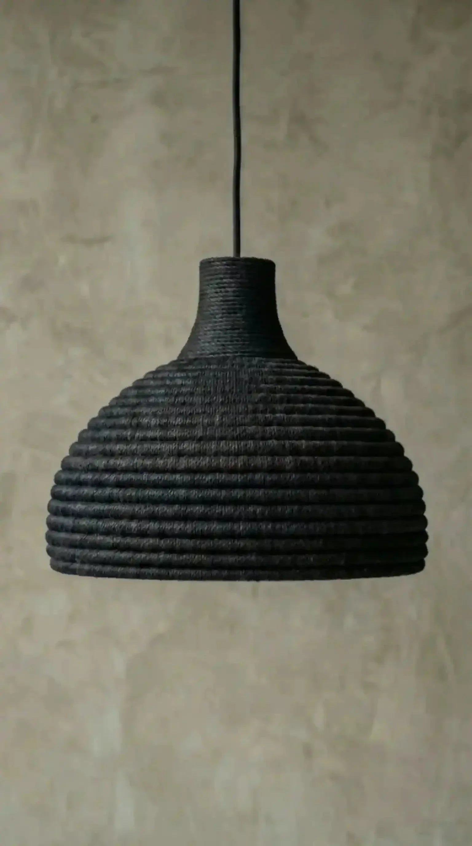 Luminária Pendente Fiber Emballage Algodão - Ateliê MMassuci