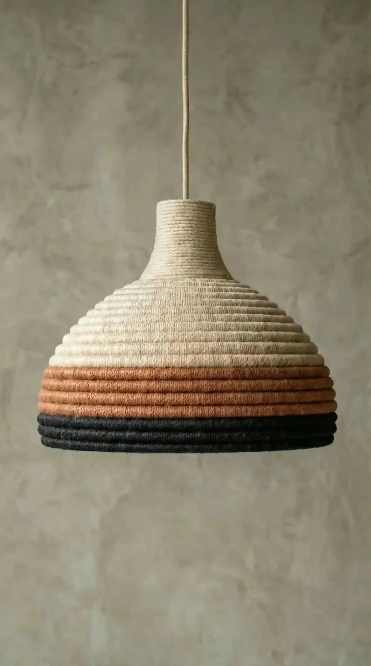 Luminária Pendente Fiber Emballage Algodão - Ateliê MMassuci