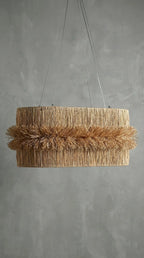 Luminária Pendente Fio de Buriti Aura Oval - Ateliê MMassuci