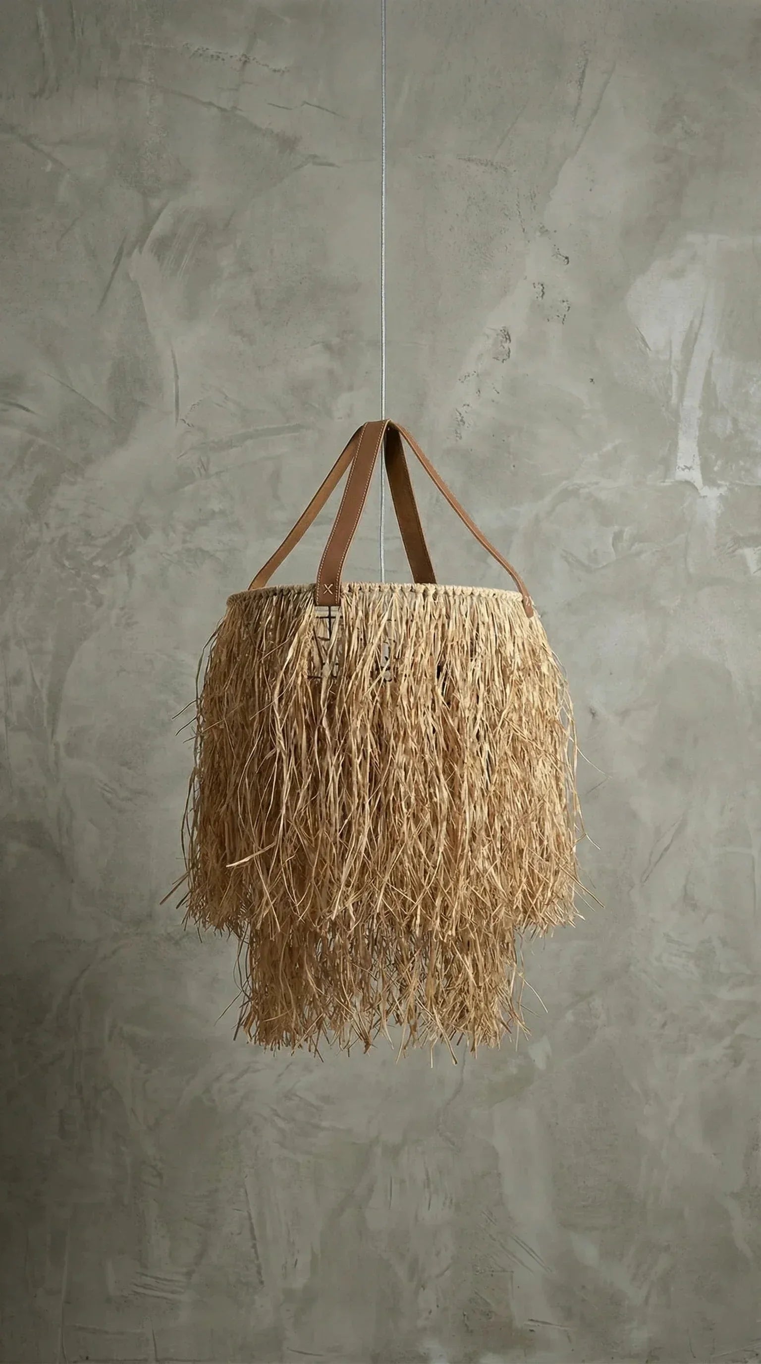 Luminária Pendente Fio de Buriti Cascata - Ateliê MMassuci