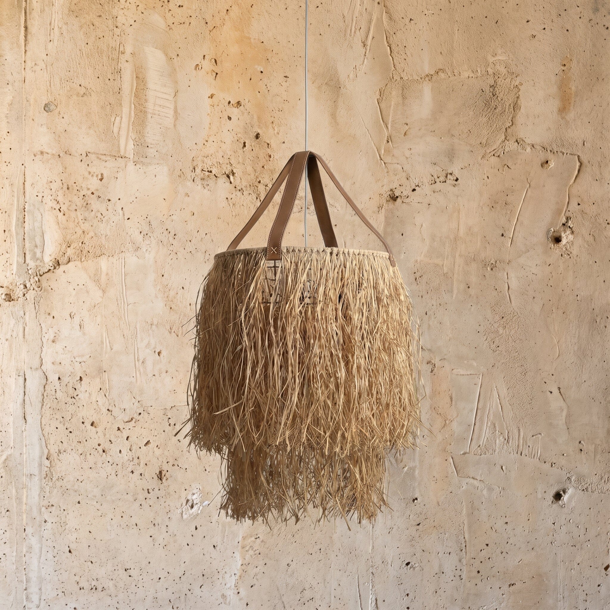 Luminária Pendente Fio de Buriti Cascata Luminárias MMassuci 