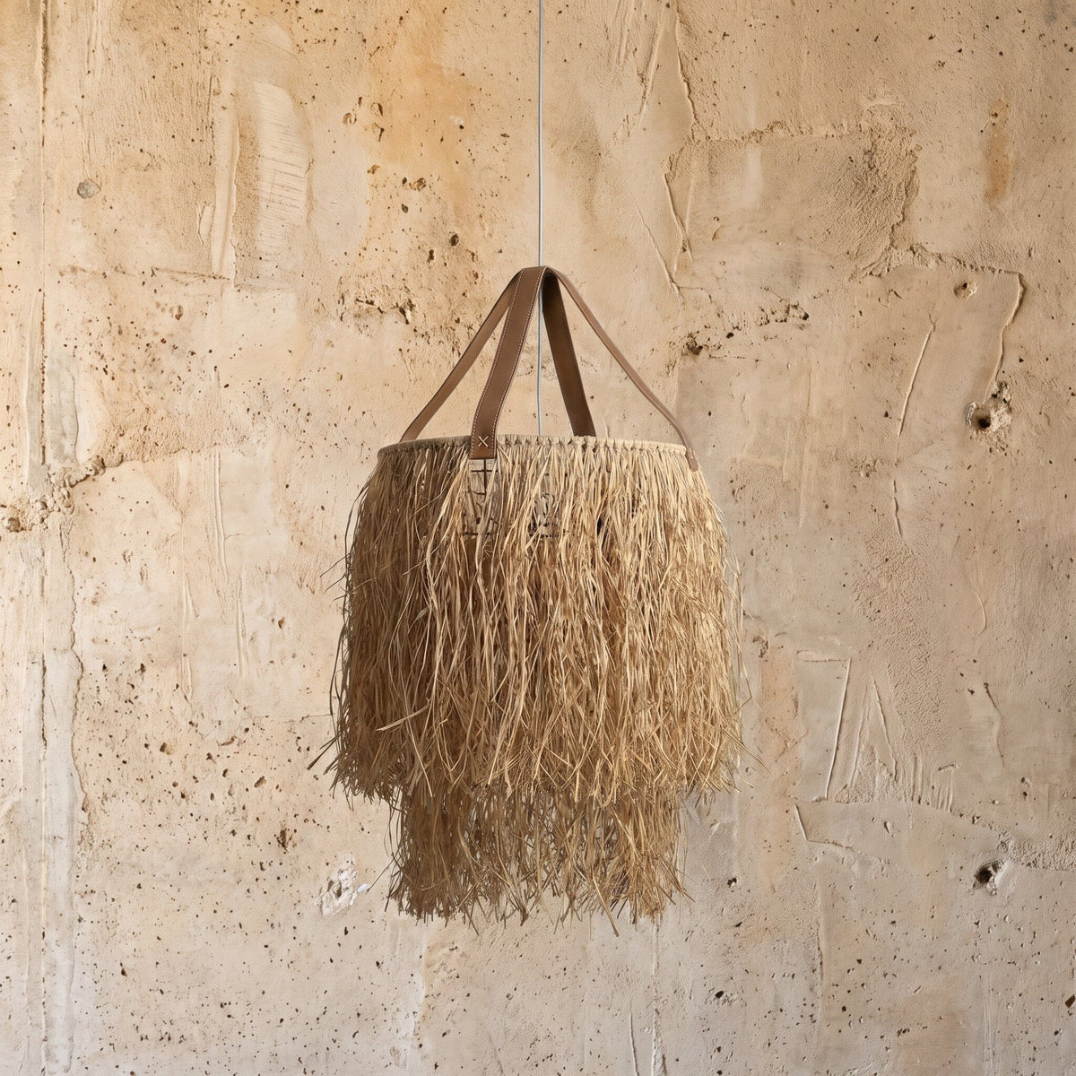 Luminária Pendente Fio de Buriti Cascata Luminárias MMassuci 