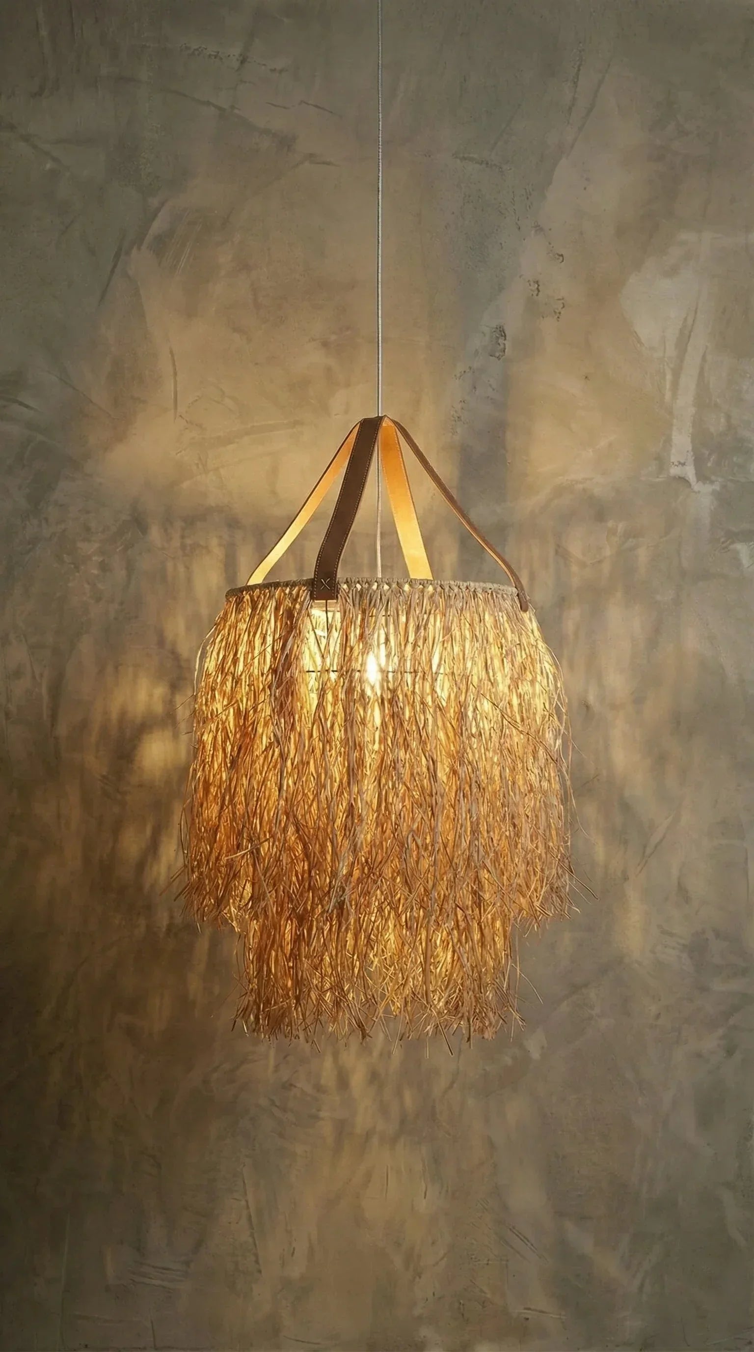 Luminária Pendente Fio de Buriti Cascata - Ateliê MMassuci