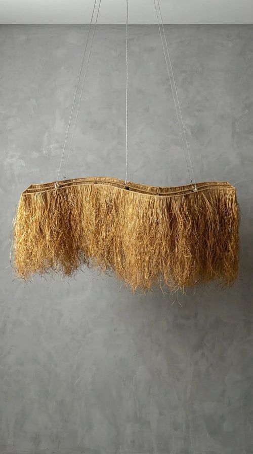 Luminária Pendente Fio de Buriti Orgânica - Ateliê MMassuci