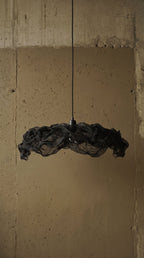 Luminária Pendente Flow Horizonte Luminárias MMassuci Preto Absoluto 75cm 