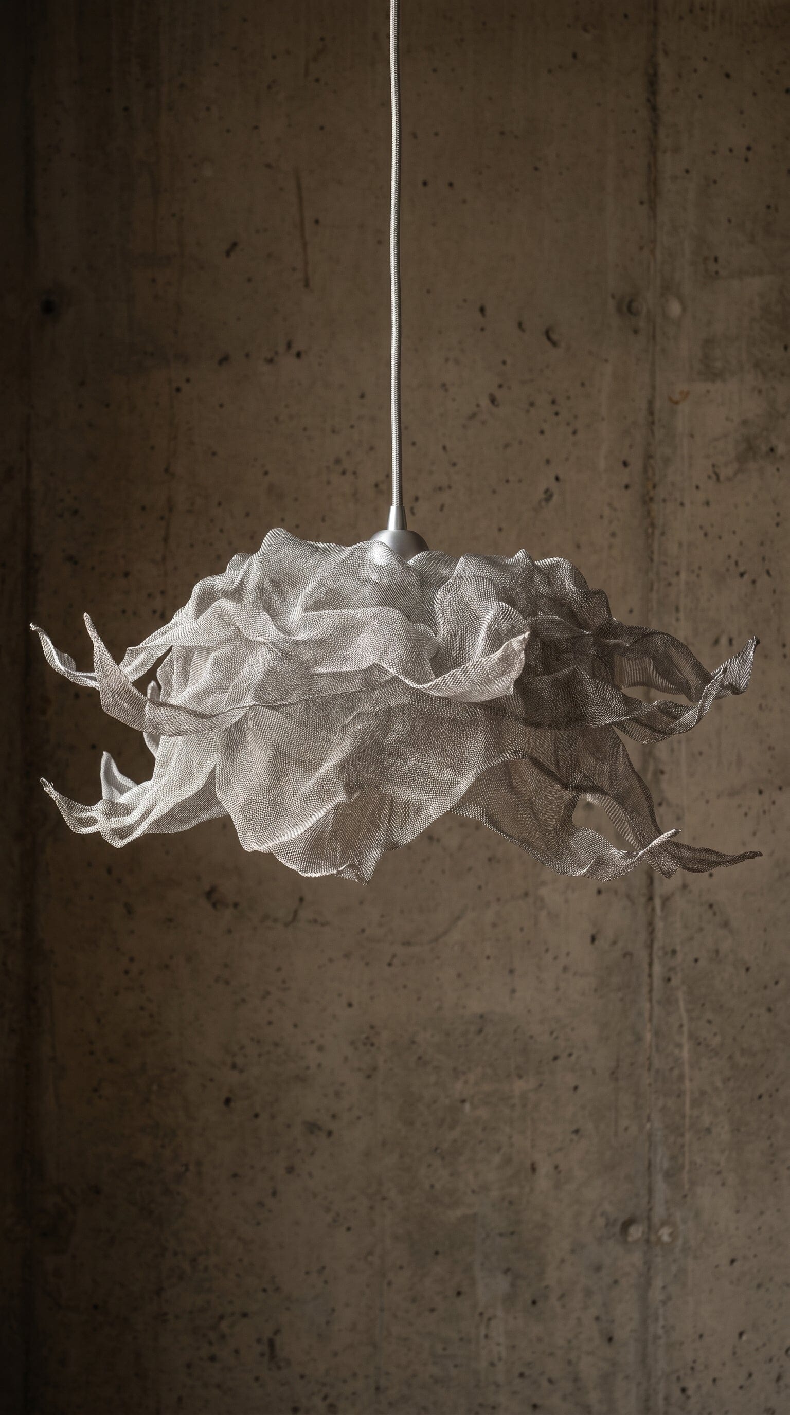 Luminária Pendente Flow Luminárias MMassuci 60cm diâmetro Prata 