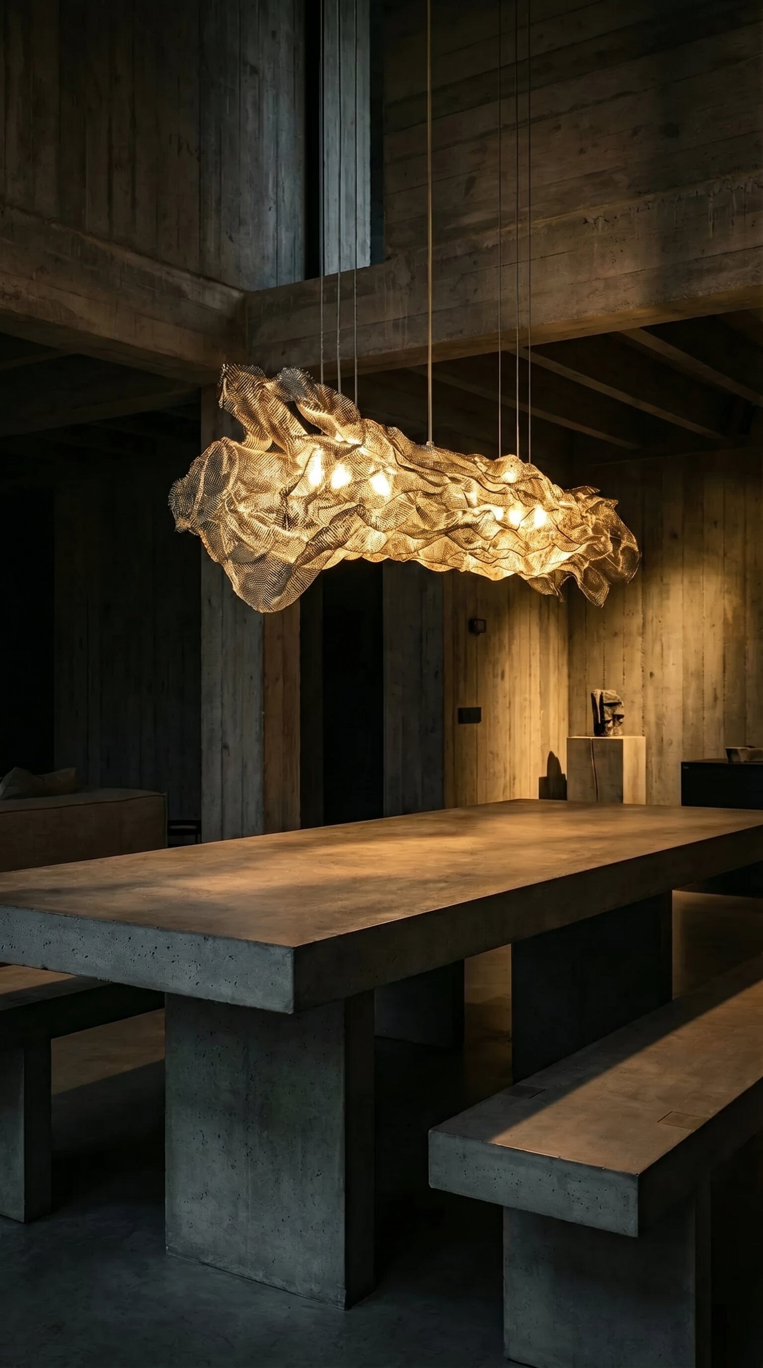 Luminária Pendente Flow Retangular Luminárias MMassuci 