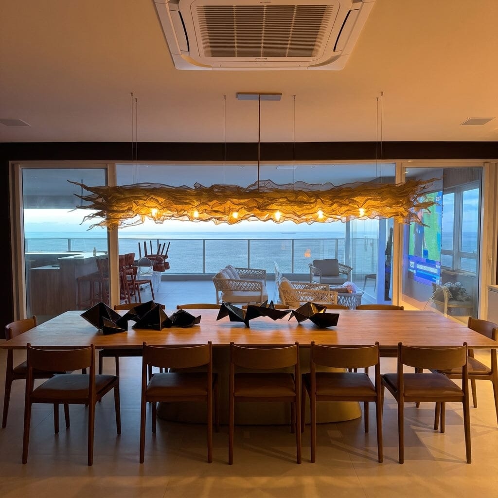 Luminária Pendente Flow Retangular Luminárias MMassuci 