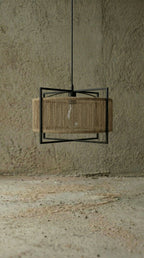 Luminária Pendente Juta Pórtico Luminárias MMassuci 45cm 