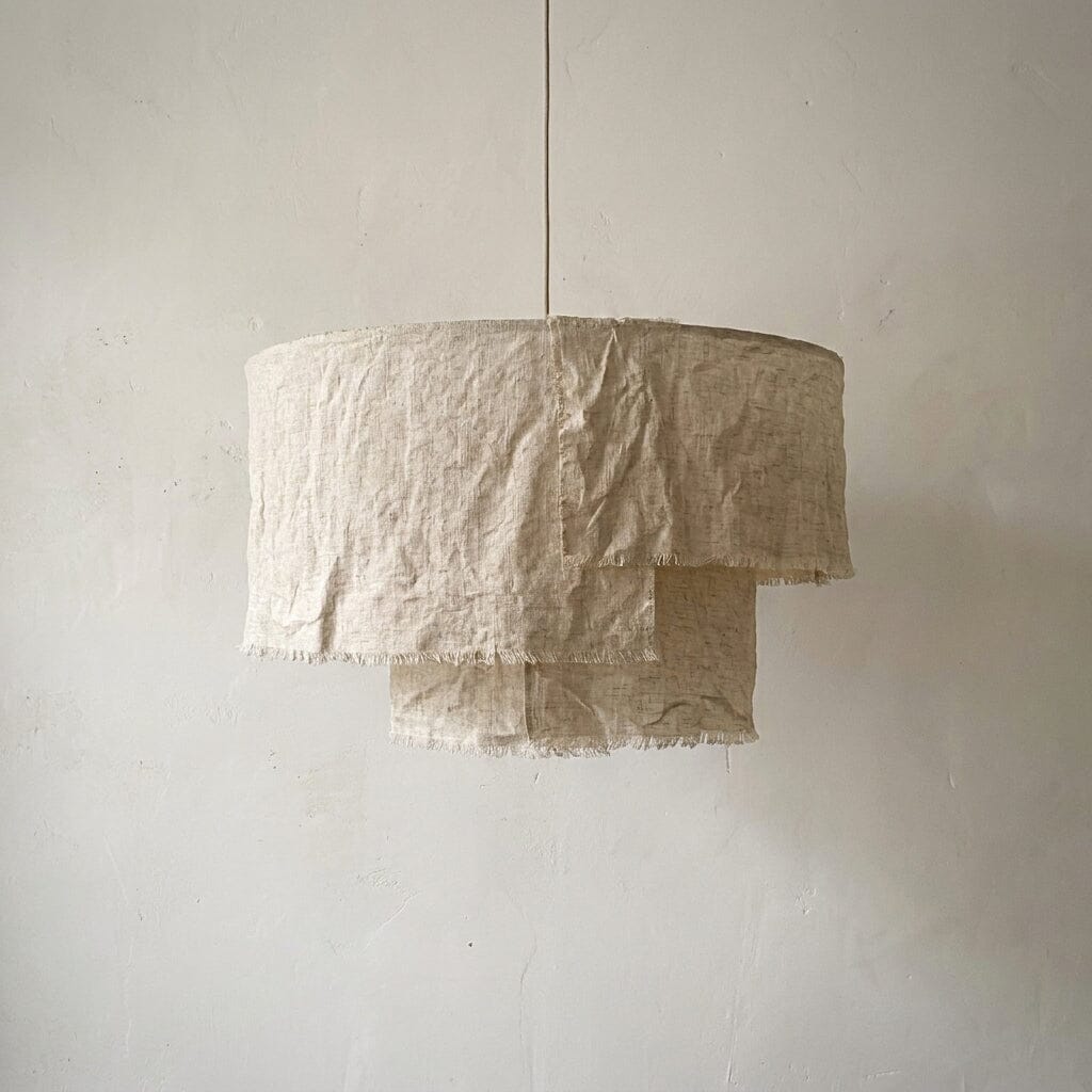Luminária Pendente Linho Albatroz Alpendre Luminárias Ateliê MMassuci Redonda 60cm x 40cm 