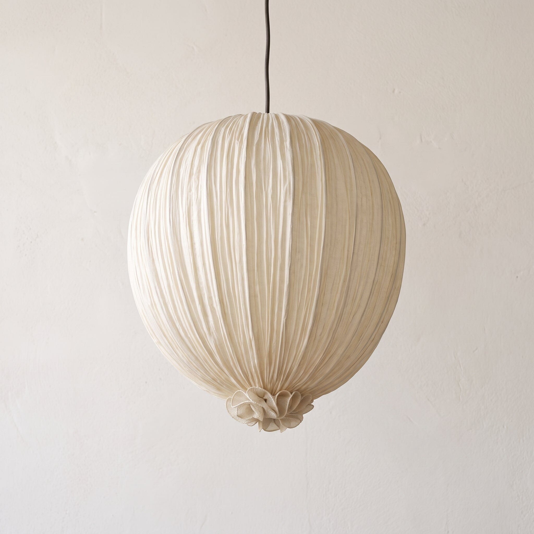 Luminária Pendente Linho Pomo Luminárias Ateliê MMassuci 40cm x 40cm 