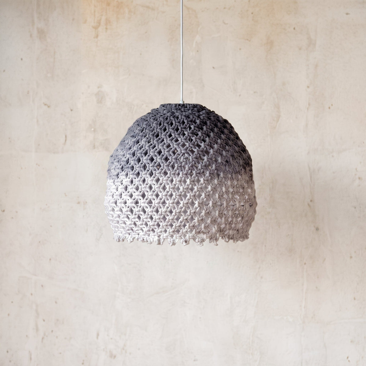 Luminária Pendente Ombré Luminárias MMassuci Bege e Azul 60cm 