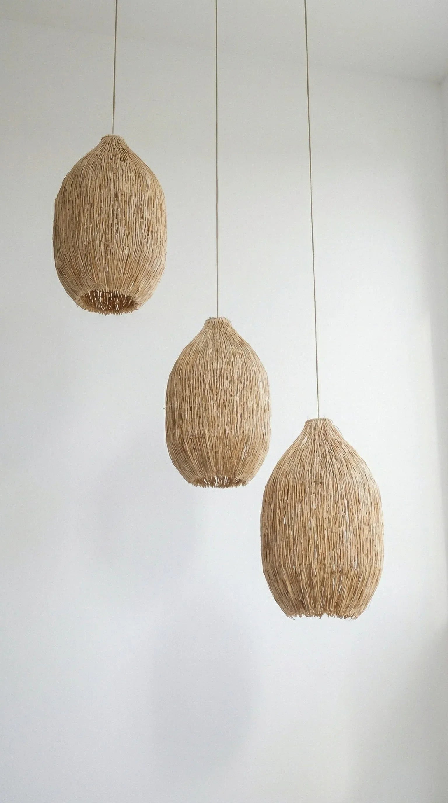 Luminária Pendente Palha Cacau - Ateliê MMassuci