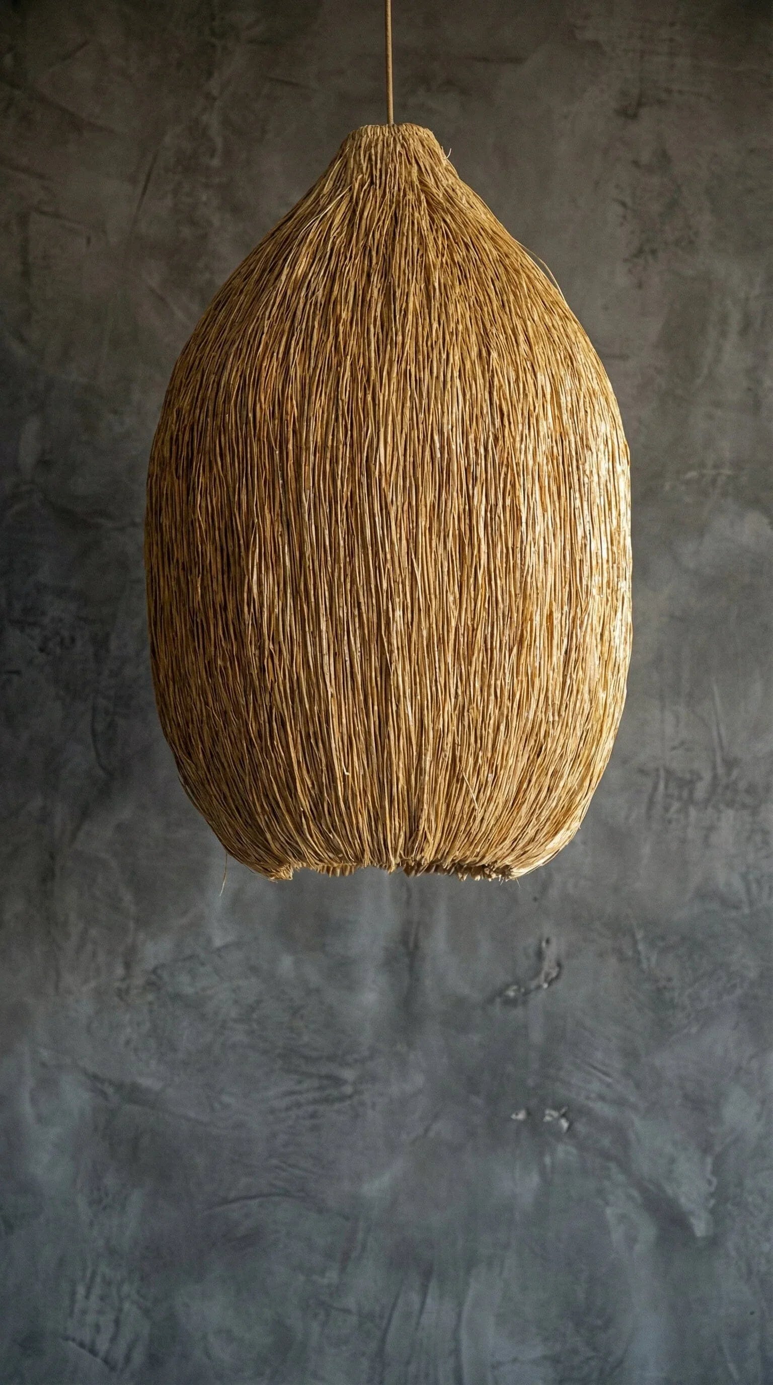 Luminária Pendente Palha Cacau - Ateliê MMassuci