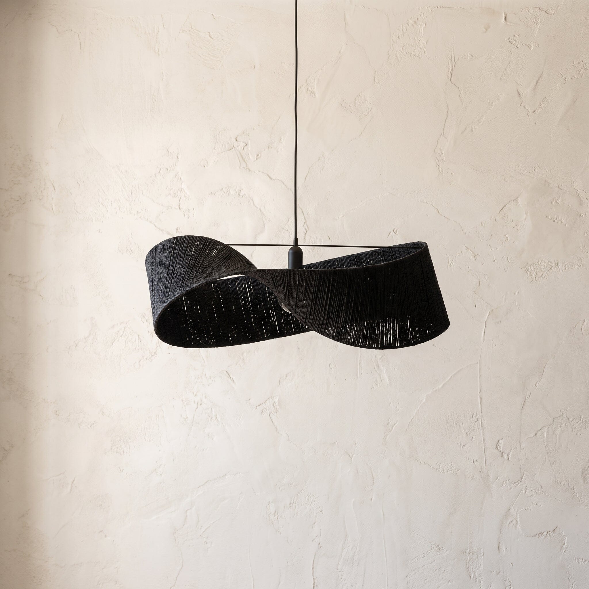 Luminária Pendente Sisal Voluta Luminárias Ateliê MMassuci 70cm x 40cm 