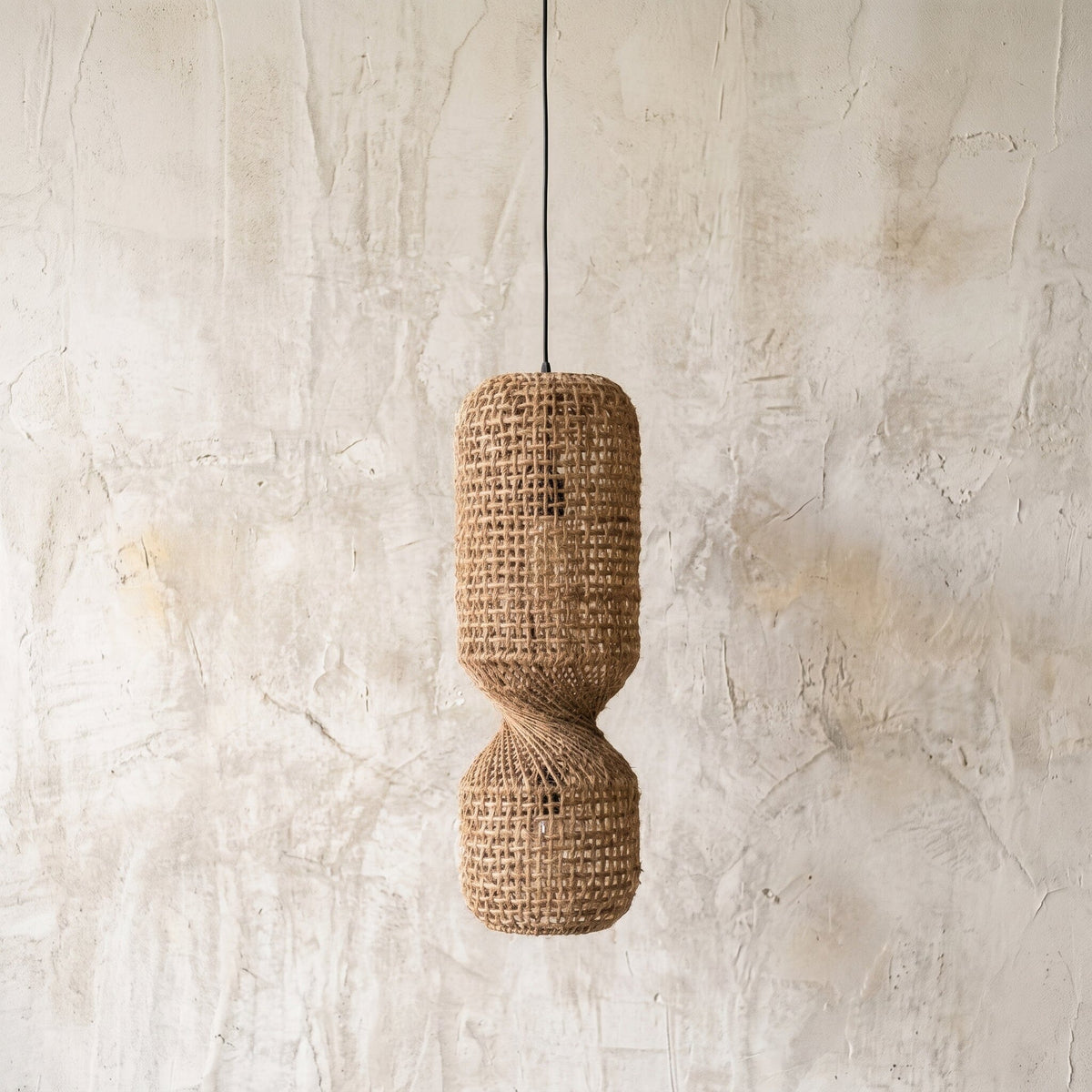 Luminária Pendente Twisted Juta Luminárias MMassuci 70cm 