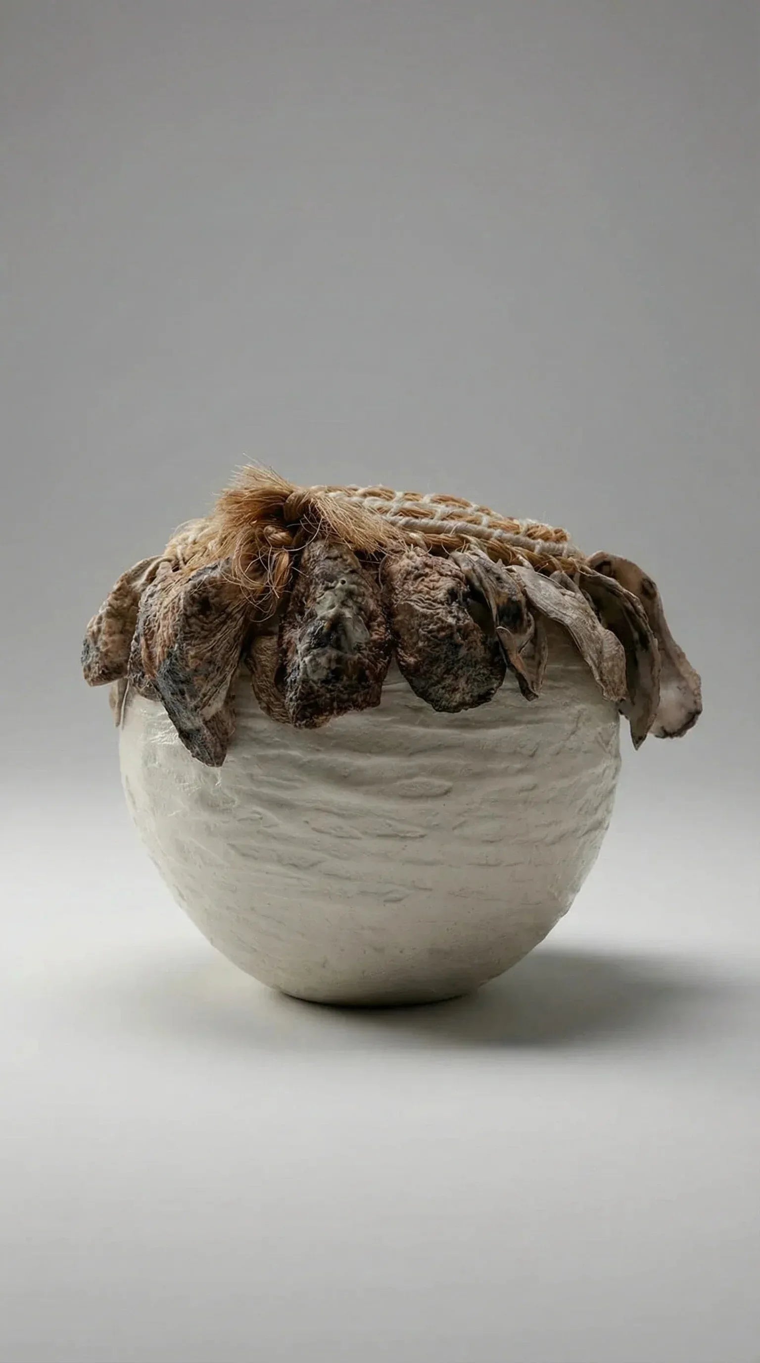 Vaso Cerâmica Conchas - Ateliê MMassuci