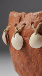 Vaso Ceramica Fria Cobre com Conchas - Ateliê MMassuci