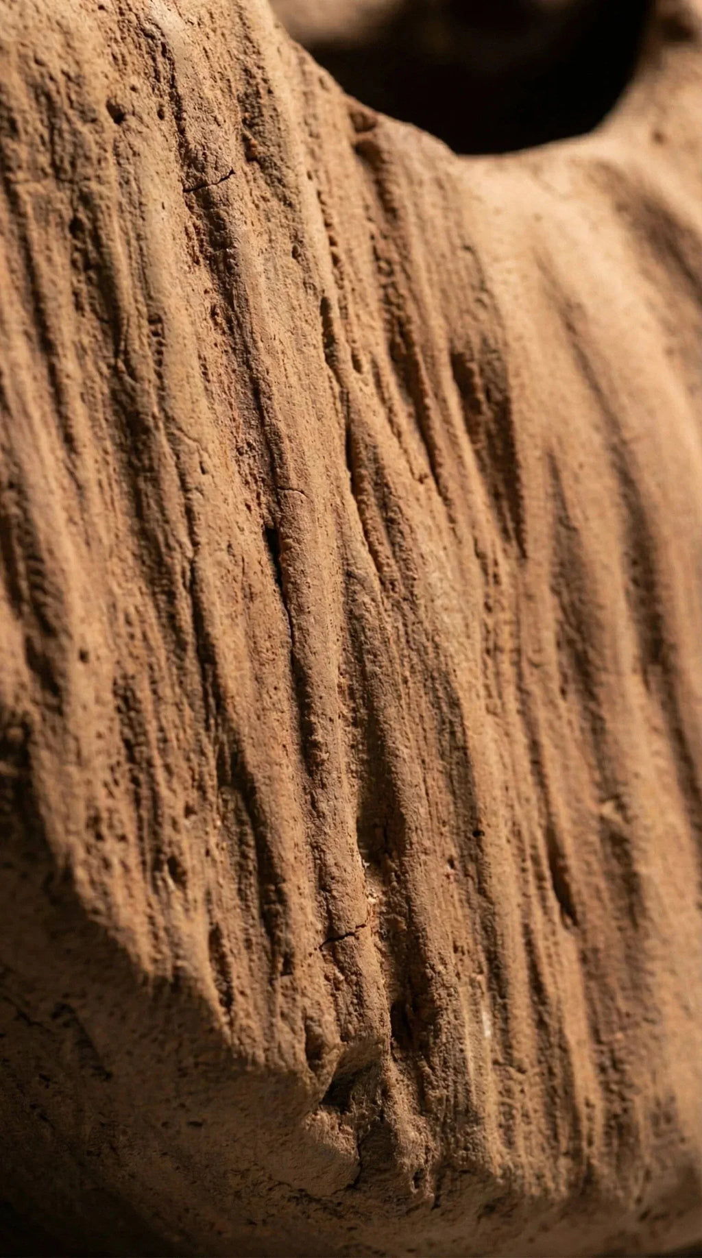 Vaso Cerâmica Fria Rústico Terracota Meia Lua - Ateliê MMassuci