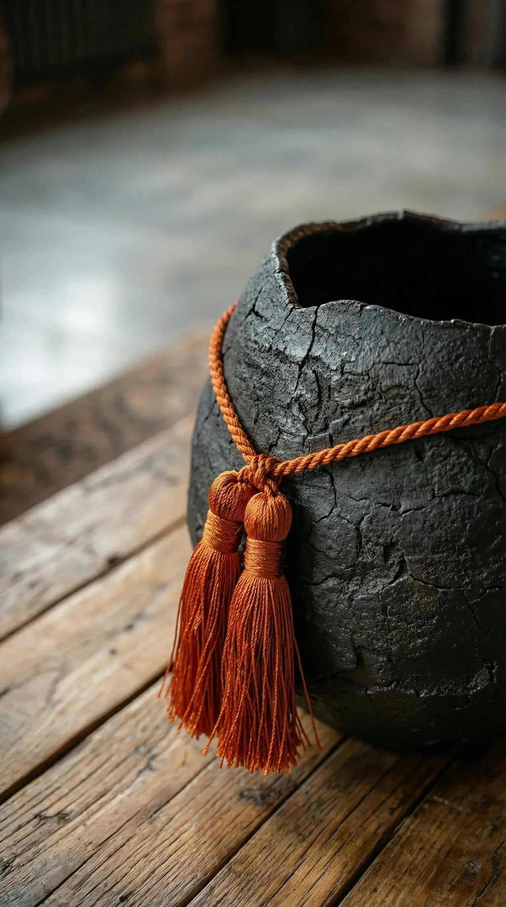 Vaso Ceramica Preta Rag Tecnic - Ateliê MMassuci